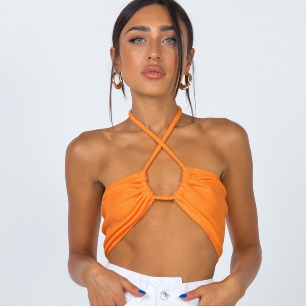 Princess Polly Clarke Top in Orange NWT US 8